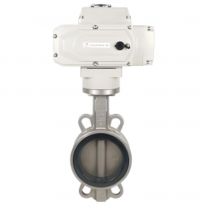對夾式電動蝶閥D971X-16P DN80電動閥門裝置